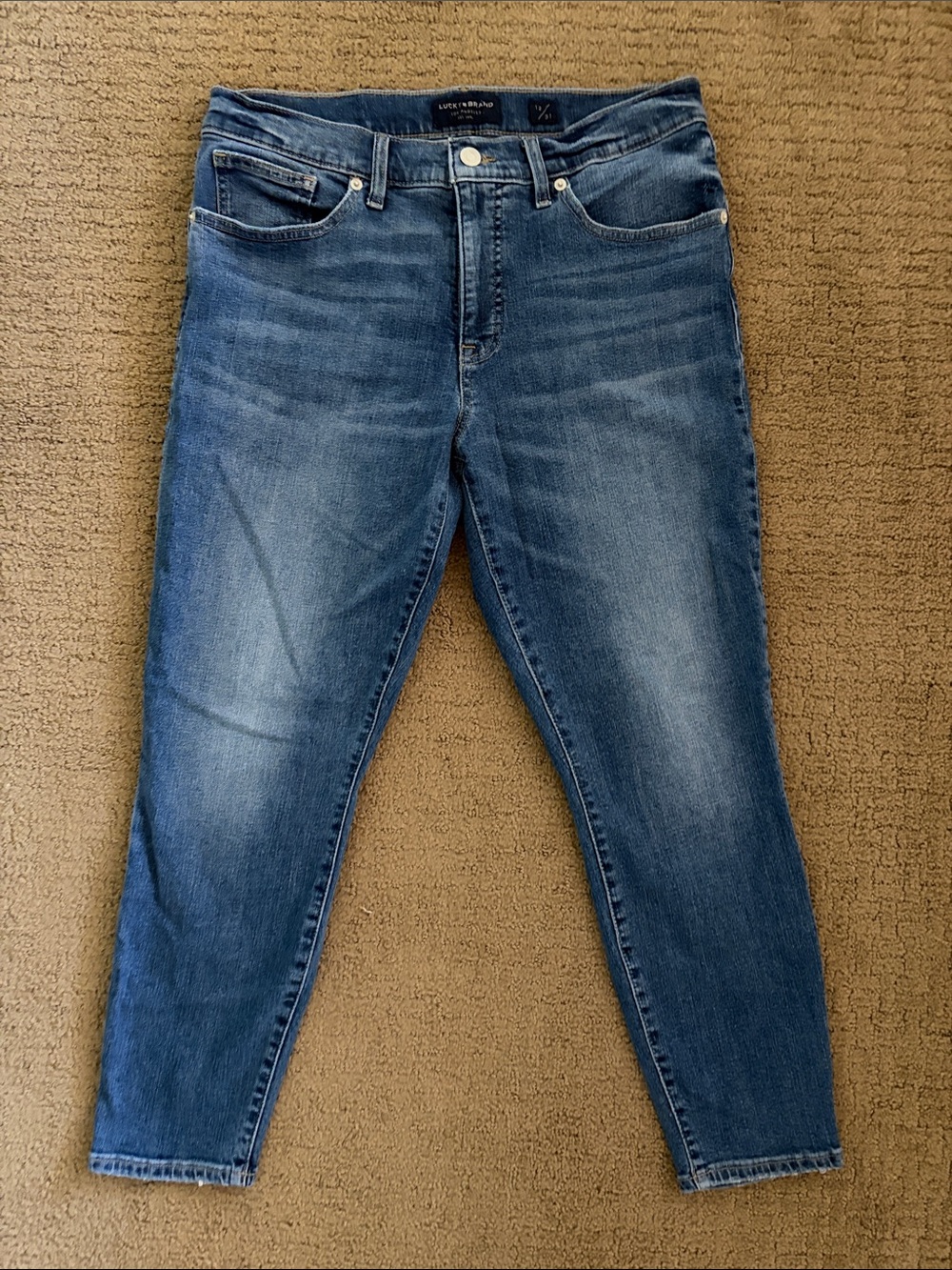 Lucky Brand Women's Ankle Crop Jeans in Medium Blue Wash